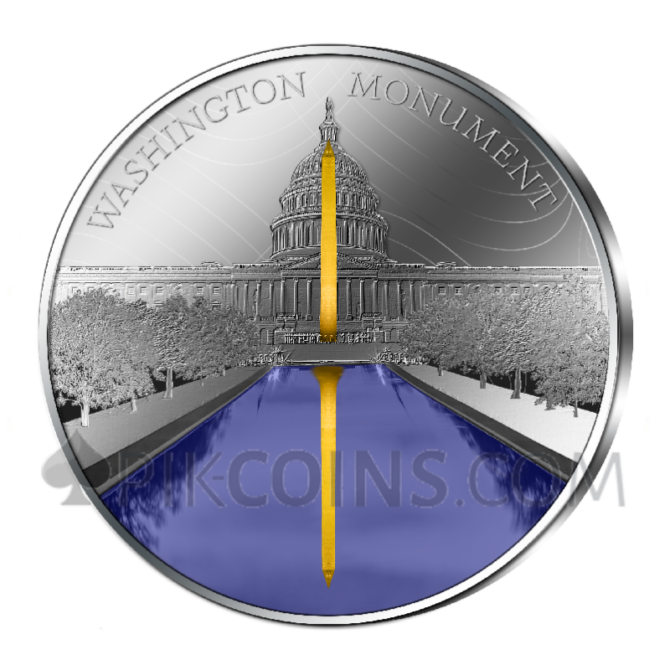 Washington Monument at Night 5$ 3oz Barbados 2026