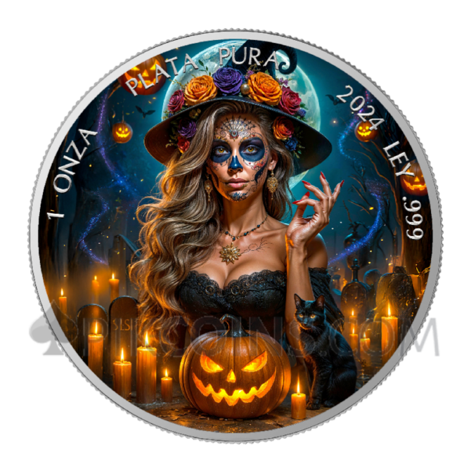 The Witch - Dia de los Muertos 1 Onza 1oz Mexico 2024