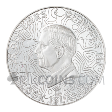 Yellowstone - Topography 25$ 5oz Cook Islands 2025