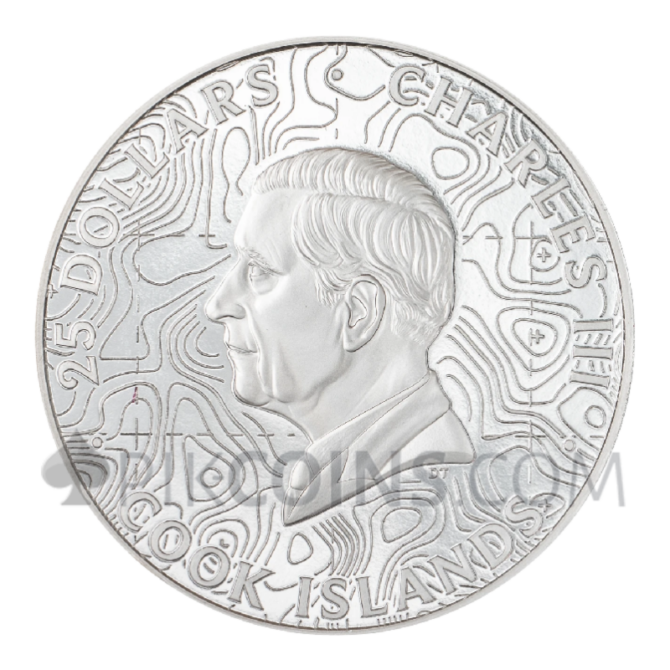 Yellowstone - Topography 25$ 5oz Cook Islands 2025 - Image 8