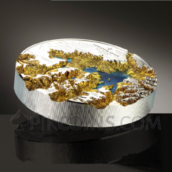 Yellowstone - Topography 25$ 5oz Cook Islands 2025 - Image 6