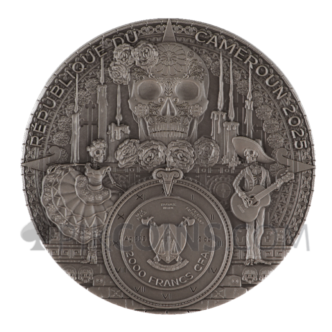 Lady Micte - Figures Of Death 2000 Francs CFA 2oz Cameroon 2025 - Image 2