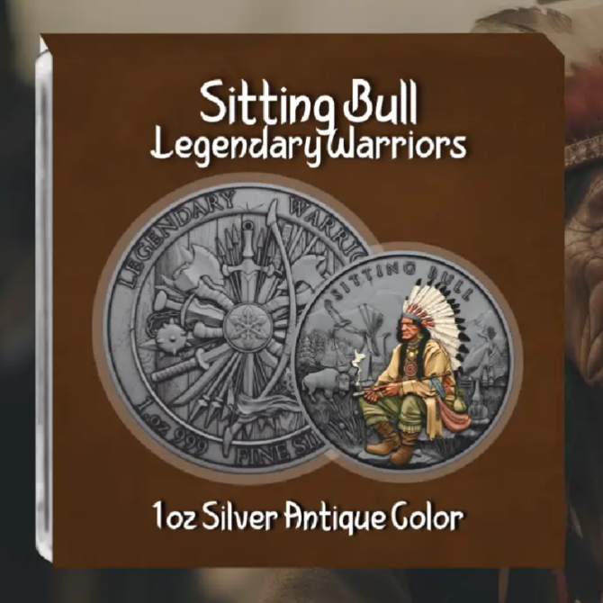 Sitting Bull - Legendary Warriors 1oz USA - Image 3