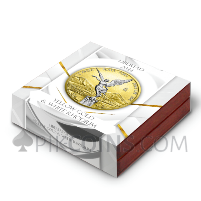 Libertad – Yellow Gold & White Rhodium 1 Onza 1oz Mexico 2024 - Image 3