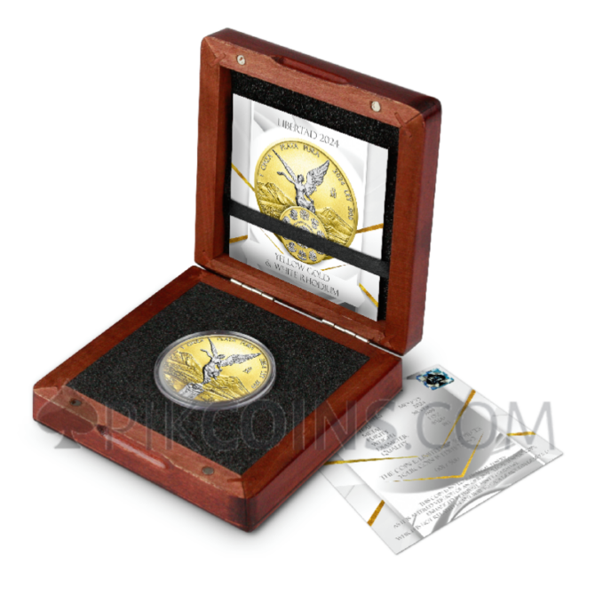 Libertad – Yellow Gold & White Rhodium 1 Onza 1oz Mexico 2024 - Image 5