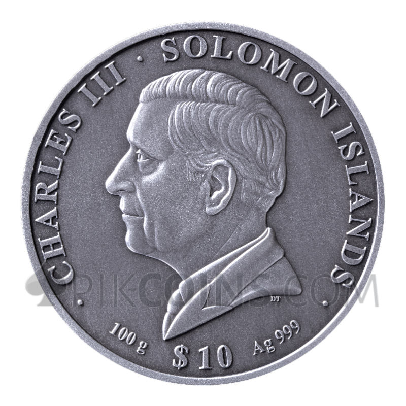 The Great Pyramids of Giza 10$ 100g 2026 Solomom Islands - Image 2