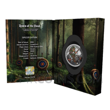Robin of the Hood - Sherwood 1000 Francs CFA 1oz 2024 Cameroon