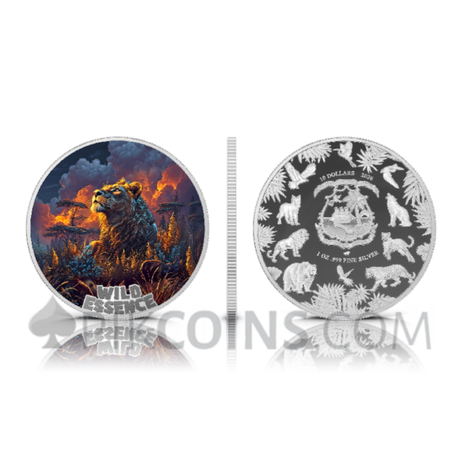 The Mammal - Wild Essence 5 Coin Set 5 x 10$ 5 x 1oz Liberia 2026 - Image 12