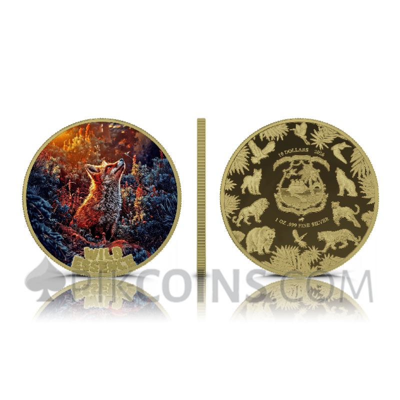 The Mammal - Wild Essence Gilded Version 5 Coin Set 5 x 10$ 5 x 1oz Liberia 2026 - Image 10