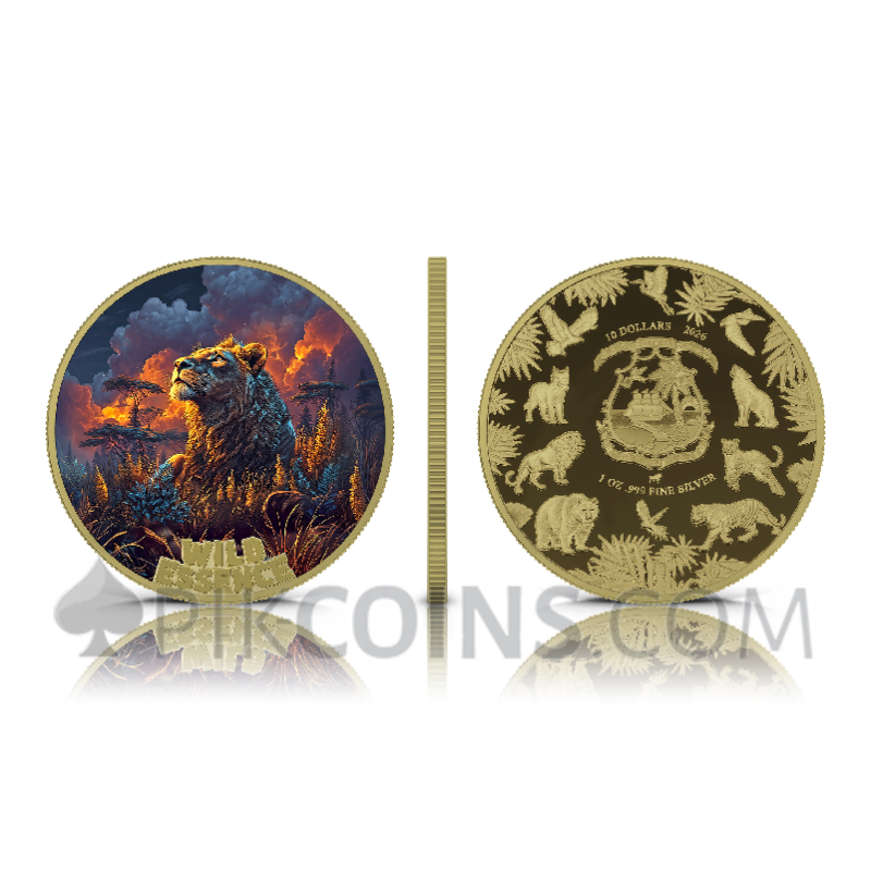 The Mammal - Wild Essence Gilded Version 5 Coin Set 5 x 10$ 5 x 1oz Liberia 2026 - Image 11