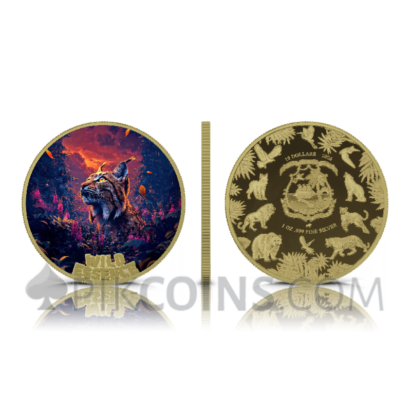 The Mammal - Wild Essence Gilded Version 5 Coin Set 5 x 10$ 5 x 1oz Liberia 2026 - Image 12