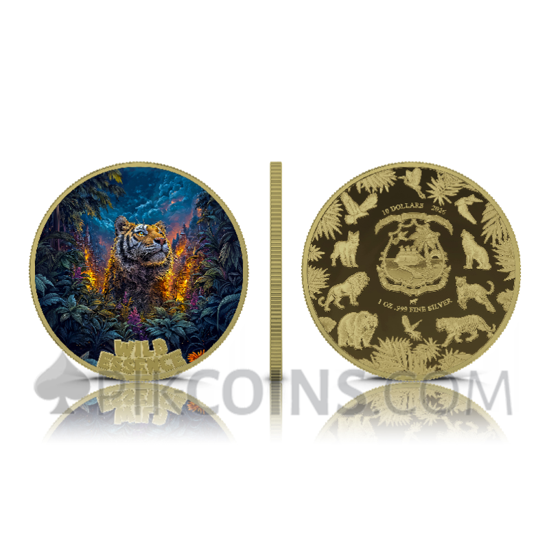 The Mammal - Wild Essence Gilded Version 5 Coin Set 5 x 10$ 5 x 1oz Liberia 2026 - Image 13