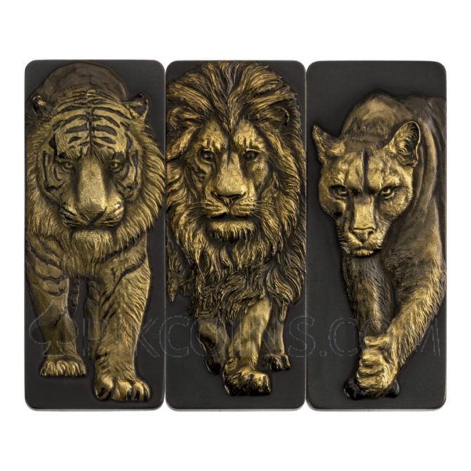 Golden Shadows - Wildcats 3 Coins Set 3x1oz