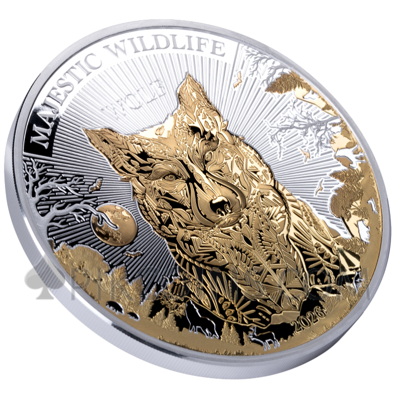 Wolf - Majestic Wildlife 10$ 5oz 2026 Samoa - Image 3