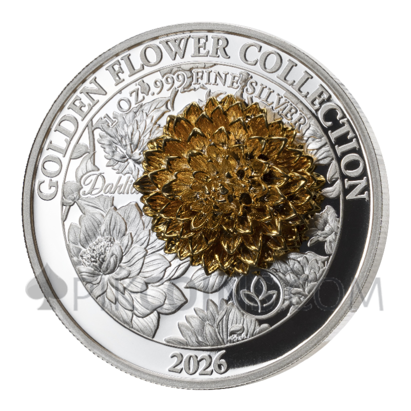 Dahlia - Golden Flower Collection 5$ 1oz Samoa 2026