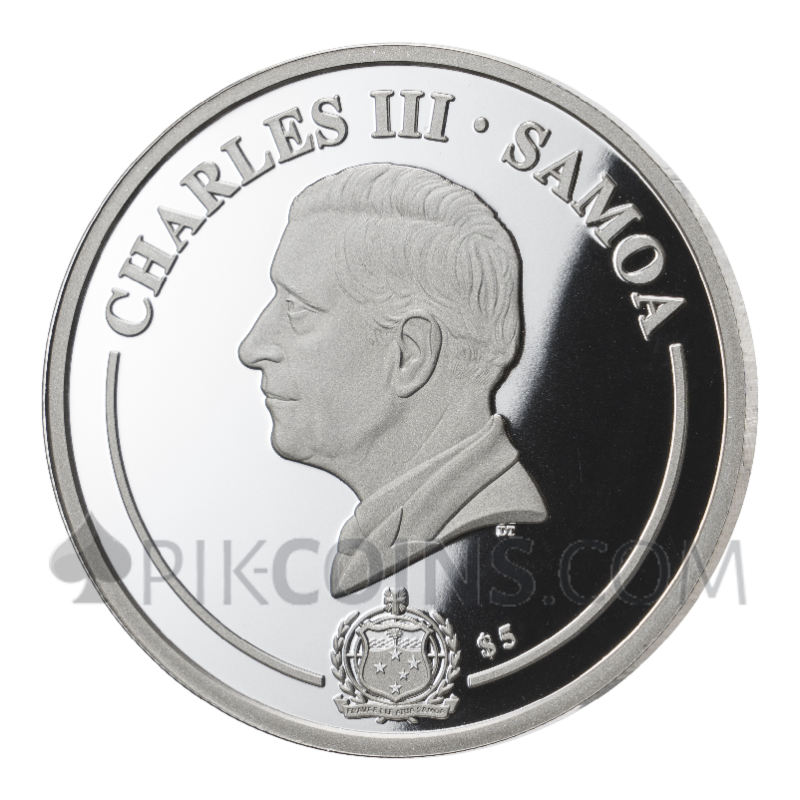 Dahlia - Golden Flower Collection 5$ 1oz Samoa 2026 - Image 2