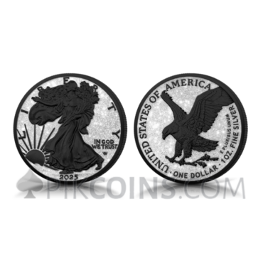 American Eagle – Diamond Dust and Black Platinum 1 USD 1oz USA 2025