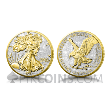 American Eagle – Diamond Dust & 24k Gold 1 USD 1oz USA 2025
