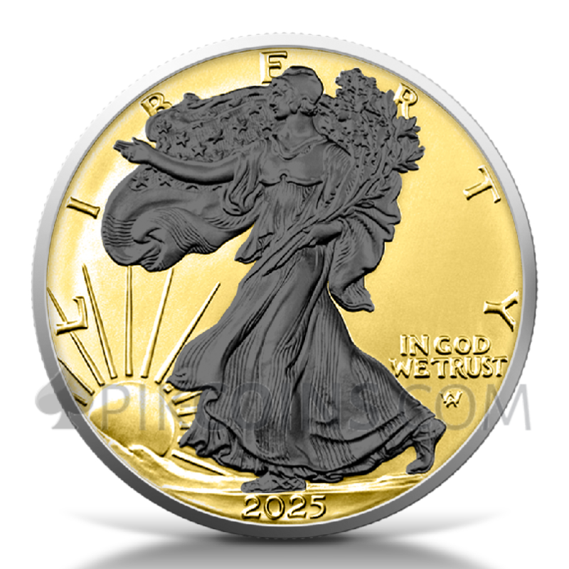 American Eagle – Black Platinum Gold and Silver 1 USD 1oz USA 2025
