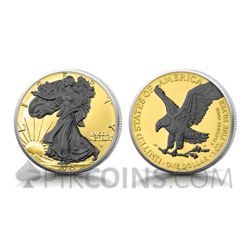 American Eagle – Black Platinum Gold and Silver 1 USD 1oz USA 2025 - Image 4