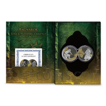 Loki & Heimdall Geminus - Ragnarök 2 Coins Set 2 x 1oz 2 x 5 Mark 2025