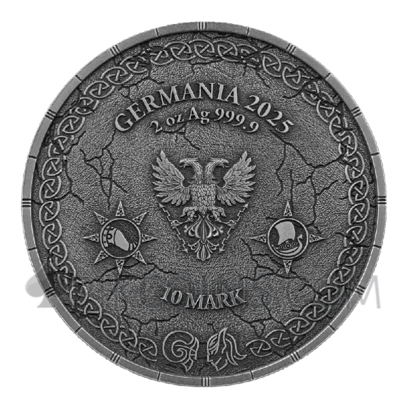 Loki & Heimdall - Ragnarök 2oz 10 Mark 2025 - Image 2