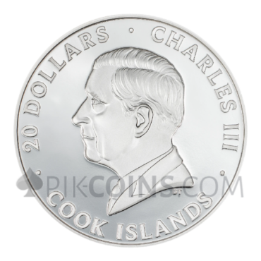 Rhino - Silver Burst 20$ 3oz Cook Islands 2025