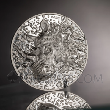 Rhino - Silver Burst 20$ 3oz Cook Islands 2025
