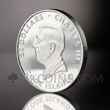 Rhino - Silver Burst 20$ 3oz Cook Islands 2025
