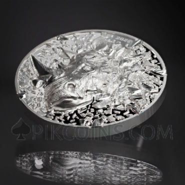 Rhino - Silver Burst 20$ 3oz Cook Islands 2025