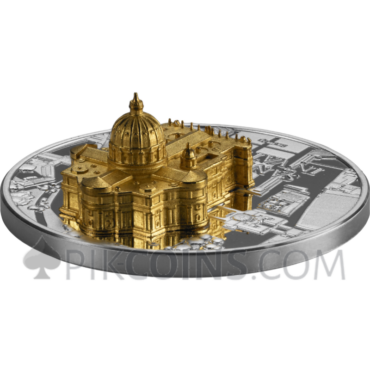 San Pietro in Vaticano - Full Sculpture 1000 Francs CFA 1oz Gabon 2025