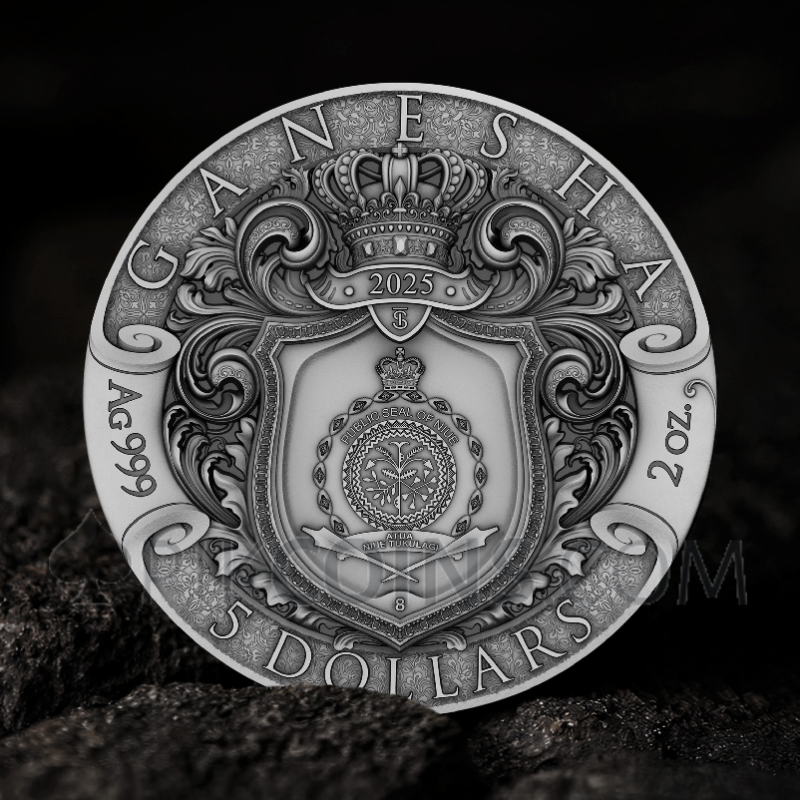 Ganesha - Hindu Pantheon 5$ 2oz Niue 2025 - Image 2