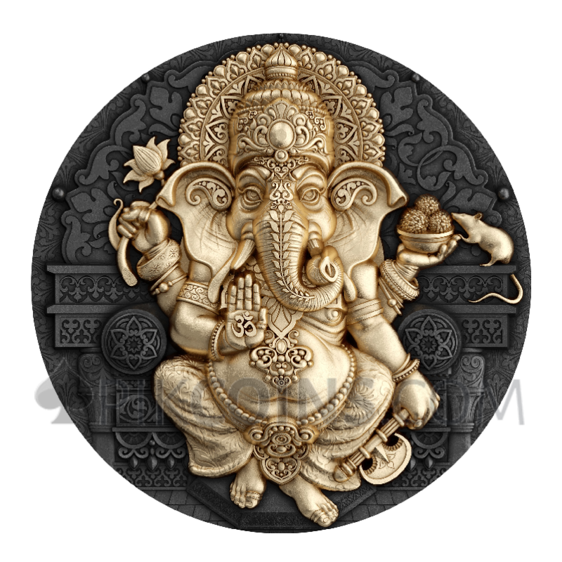 Ganesha - Hindu Pantheon 10$ 5oz Niue 2025 - Image 8