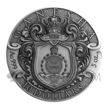 Ganesha - Hindu Pantheon 10$ 5oz Niue 2025