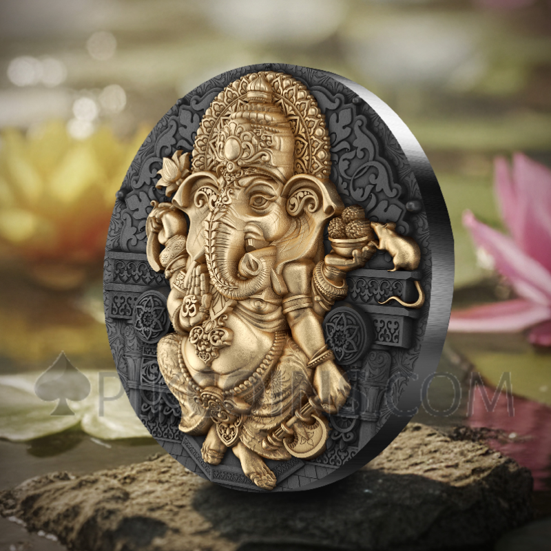 Ganesha - Hindu Pantheon 10$ 5oz Niue 2025 - Image 4