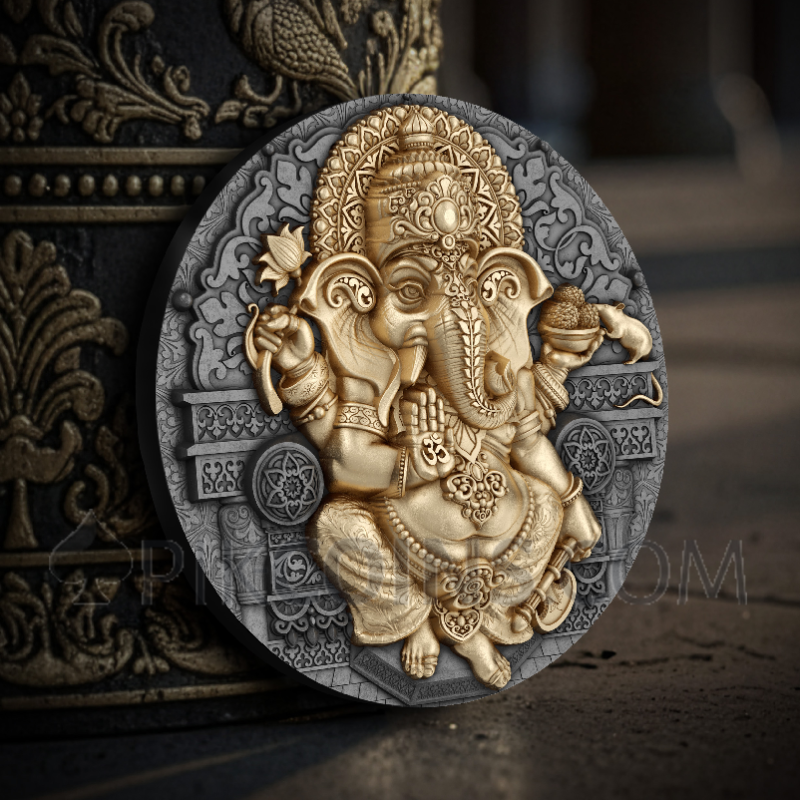 Ganesha - Hindu Pantheon 10$ 5oz Niue 2025 - Image 5