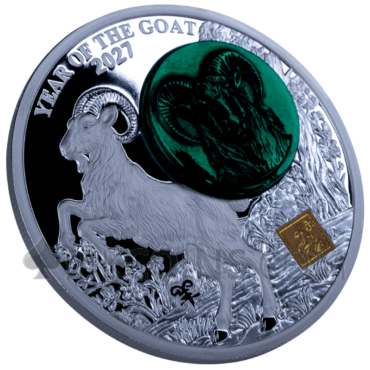 Year of the Goat Jade Lunar 25 Francs CFA 2oz Burundi 2027