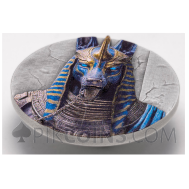 Anubis UHR Antiqued – Egyptian Heritage 10$ 1oz Liberia 2026