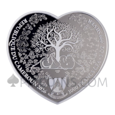Baby Boy - New Born Heart 1000 Francs CFA 1oz Cameroon 2026