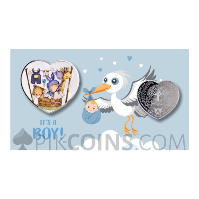 Baby Boy - New Born Heart 1000 Francs CFA 1oz Cameroon 2026 - Image 4