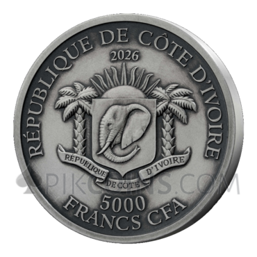 Big Five Asia - Completer Coin 5000 Francs CFA 5oz Ivory Coast 2026
