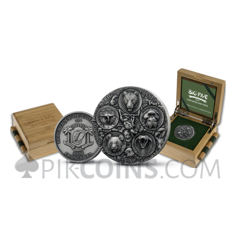 Big Five Asia - Completer Coin 5000 Francs CFA 5oz Ivory Coast 2026 - Image 4