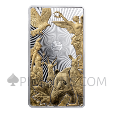 The Bullion Giants - Silver Coin Bar 1kg 25$ Solomon Islands 2026