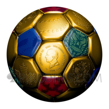 FIFA™ Spherical Football Gilded 10$ 3oz Solomon Islands 2026