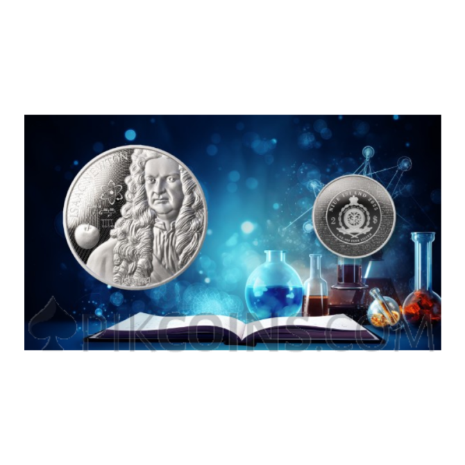 New Ron Science Issac Newton - Science Explained 2$ 1oz Niue 2025 Coin - Modern ...