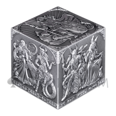 Norse Gods Silver Cube 500 Francs CFA 1kg Burundi 2026