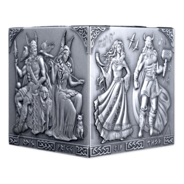 Norse Gods Silver Cube 500 Francs CFA 1kg Burundi 2026