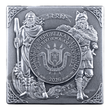Norse Gods Silver Cube 500 Francs CFA 1kg Burundi 2026