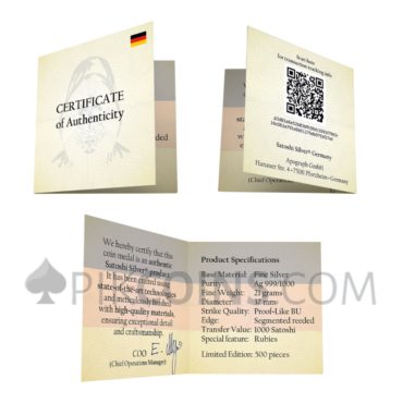Satoshi Silver Limited Edition Germany 1000 Satoshi 21g 2026