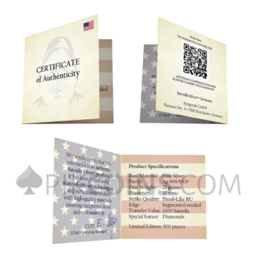 Satoshi Silver Limited Edition USA 1000 Satoshi 21g 2025